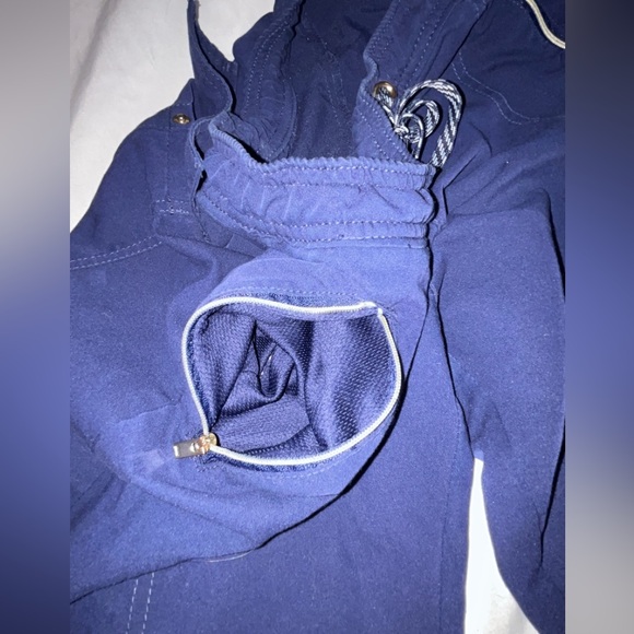 Jaanuu Men's Drawstring Jogger Navy Blue Pants Scrubs Zipper Clasp Pockets - Picture 9 of 9